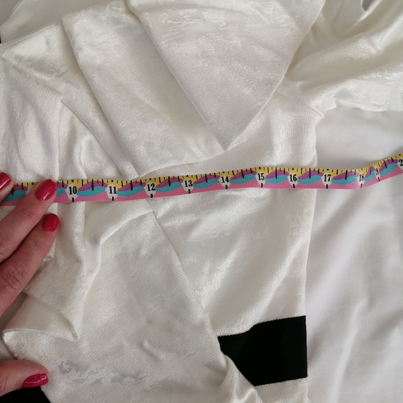 Self-Portrait Long Sleeve White Asymmetric Ruffle Jacquard Mini Dress 6 Formal - Picture 15 of 17